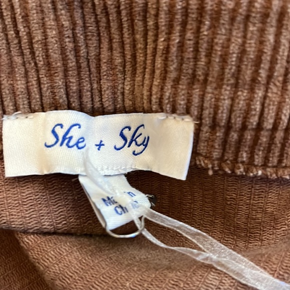 She + Sky corduroy mini skirt camel - Picture 6 of 7